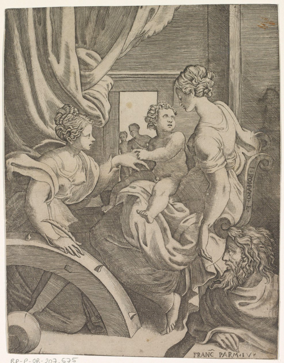 Mystische Hochzeit der heiligen Katharina von Giulio Bonasone