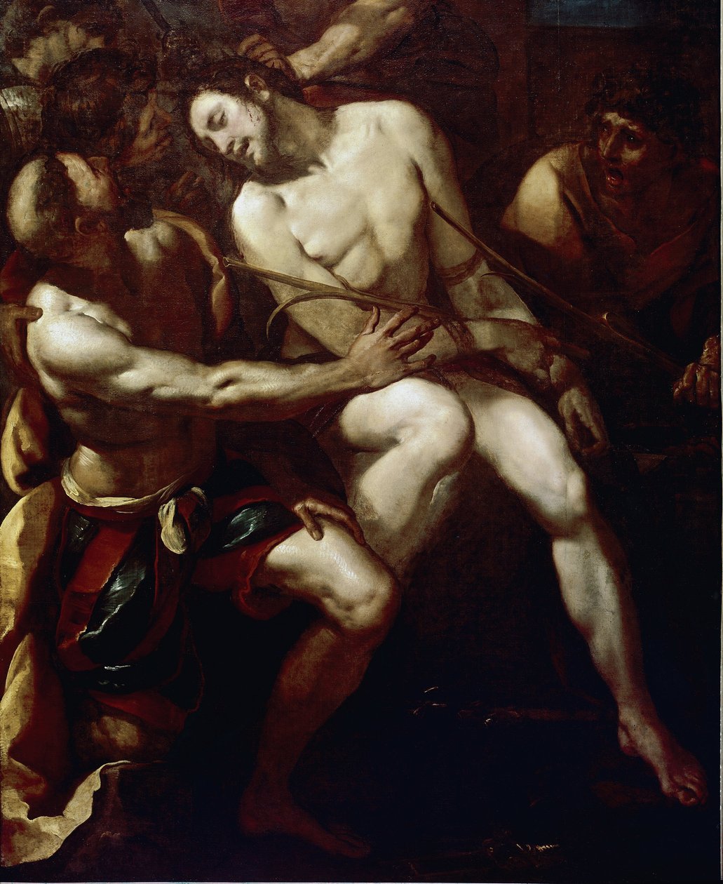 Die Krönung mit Dornen (Detail) von Giulio Cesare Procaccini