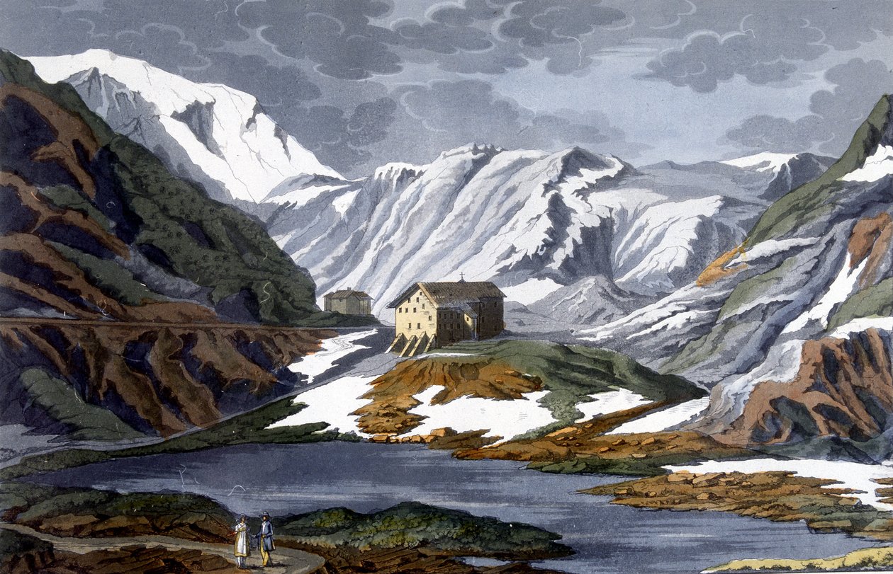 Hospiz des großen Sankt Bernhard in der Schweiz von Giulio Ferrario