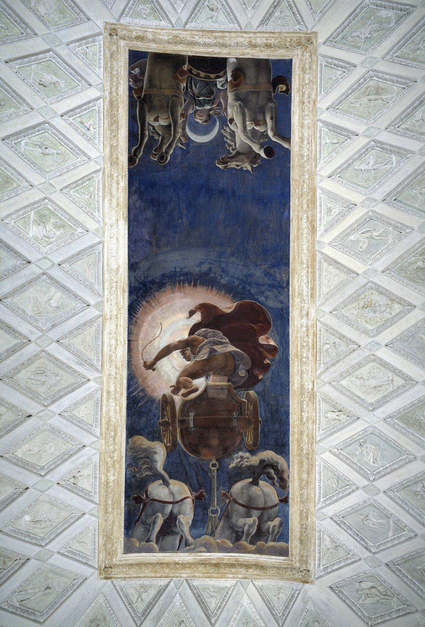 Decke des Sonnenzimmers im Palazzo del Te in Mantua von Giulio Romano