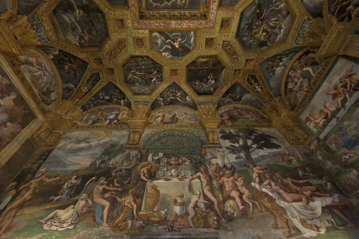 Fresko (Detail) aus der Kammer von Amor und Psyche, 1526-1534 von Giulio Romano