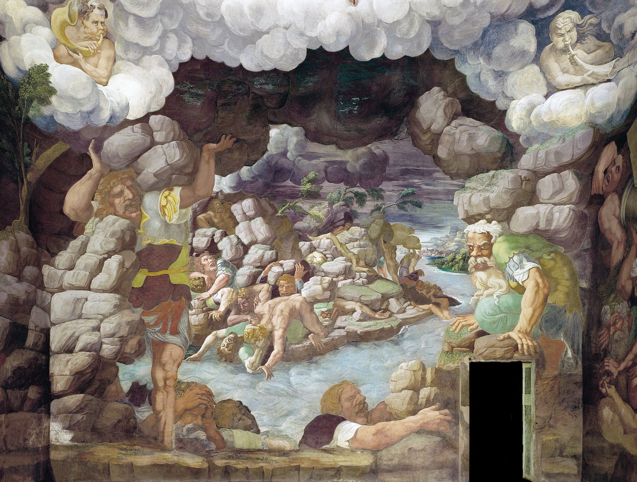 Der Fall der Giganten, Sala dei Giganti, 1536 von Giulio Romano