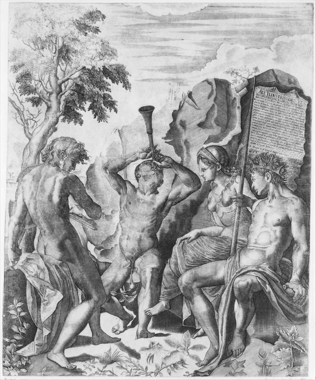 Der Wettbewerb von Apollo und Marsyas und das Urteil des Midas, 1562 von Giulio Sanuto