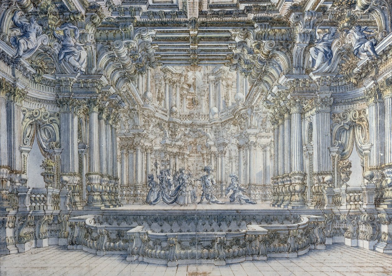 Theaterbühnenbild von Giuseppe Bibiena