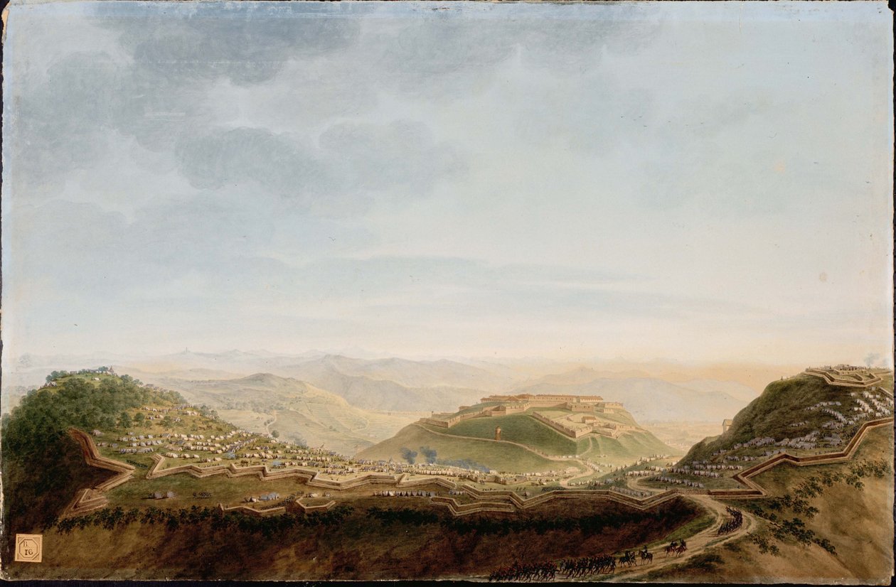 Fort de la Ceva am 16. April 1796 von Giuseppe Pietro Bagetti