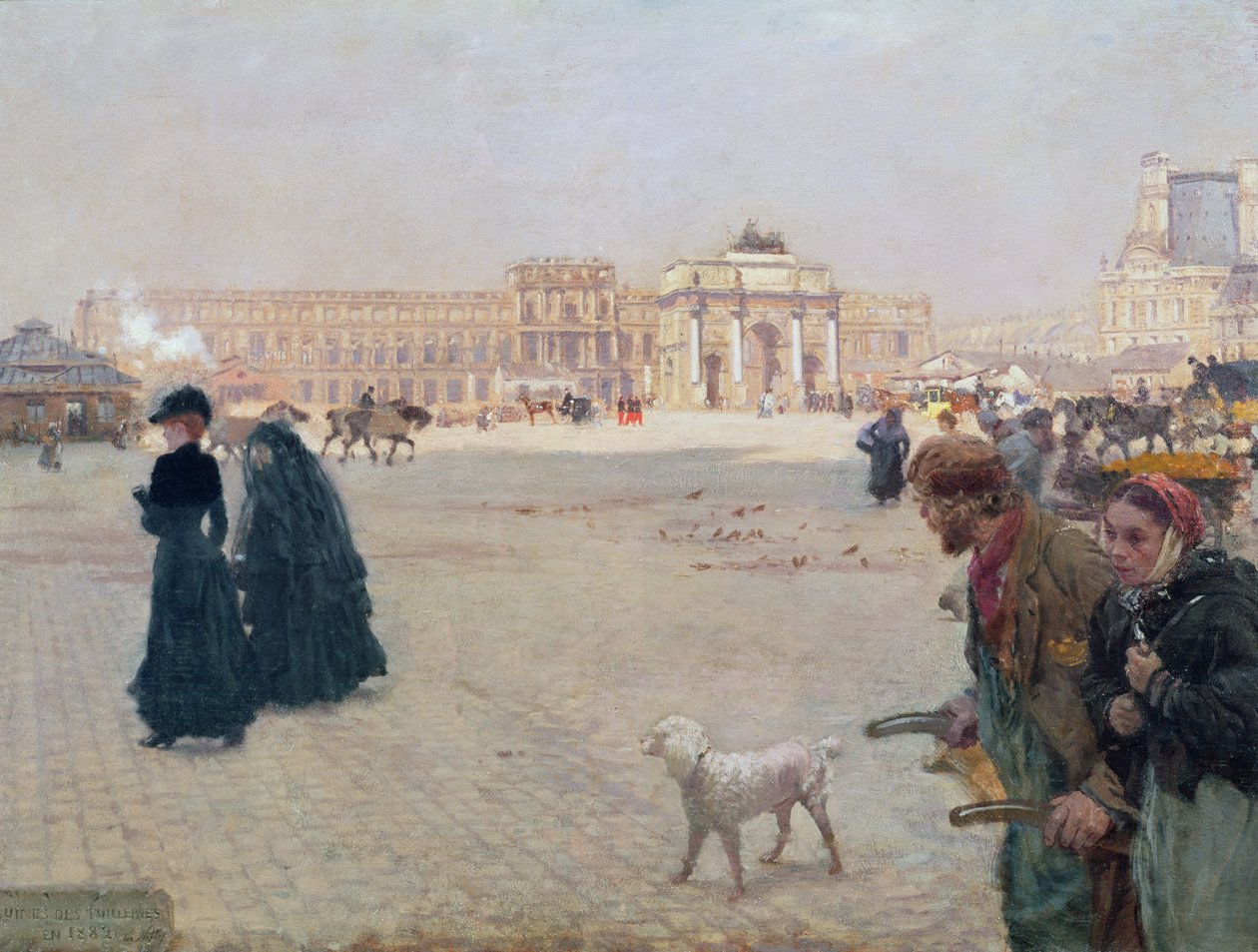 La Place du Carrousel, Paris: Die Ruinen der Tuilerien, 1882 von Giuseppe de Nittis