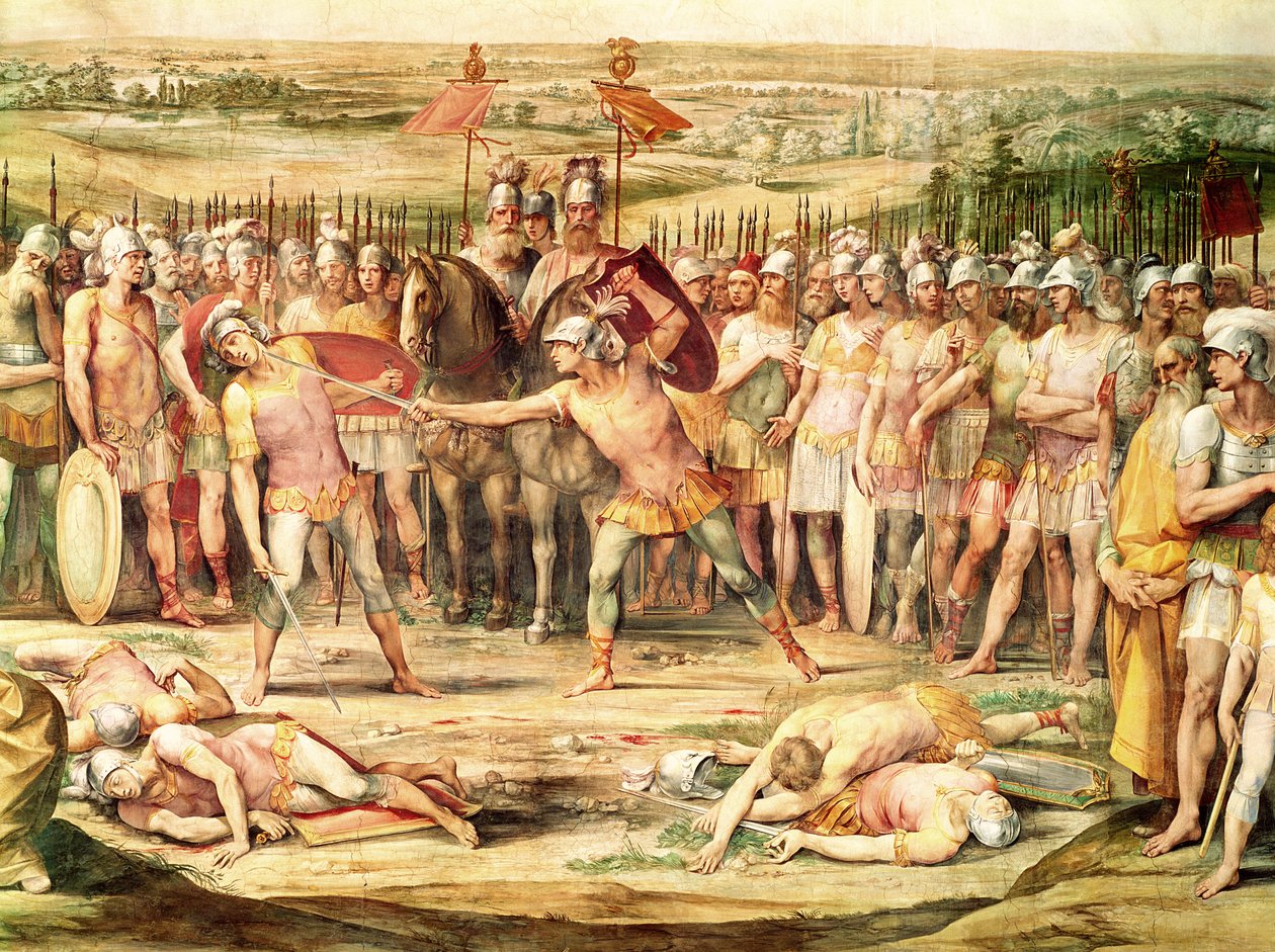 Kampf zwischen den Horatiern und den Curiatiern von Giuseppe Cesari