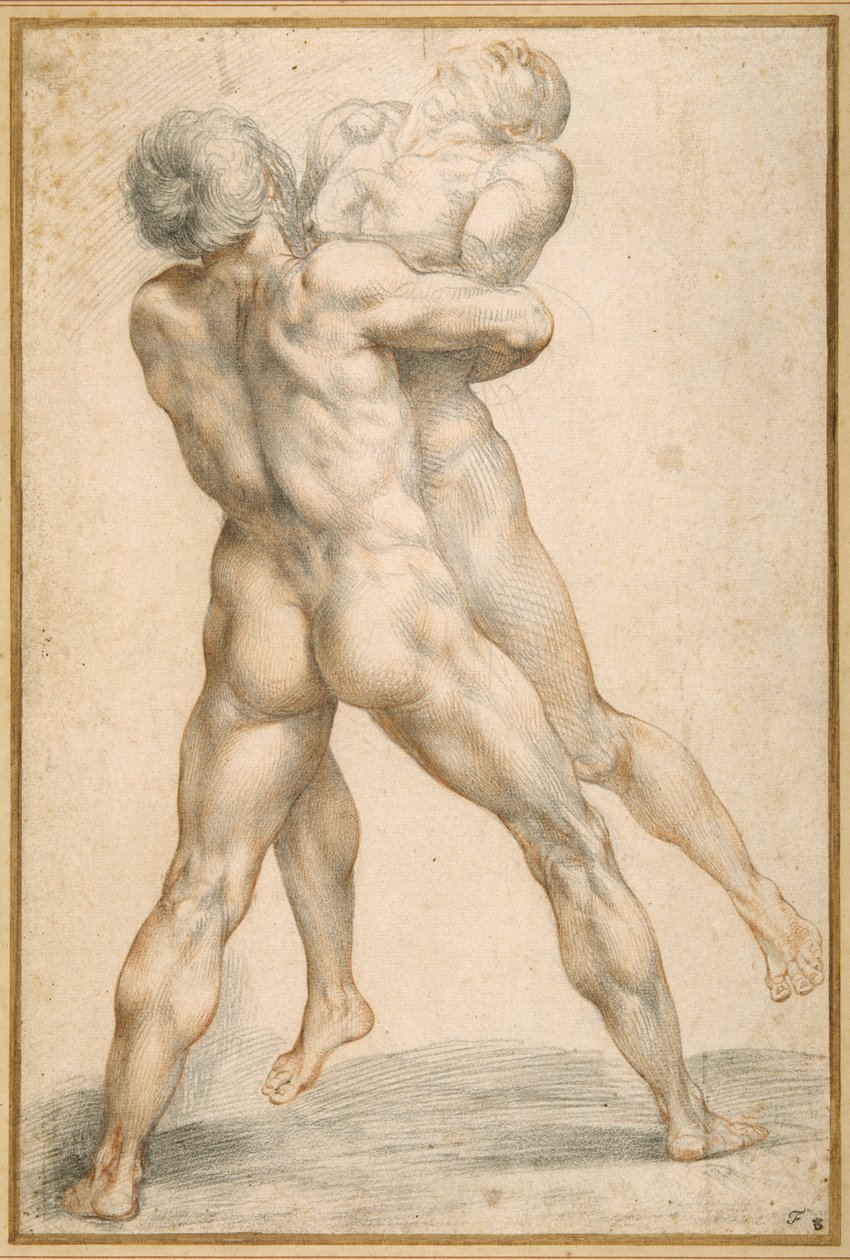 Herkules ringt mit Antäus von Giuseppe Cesari