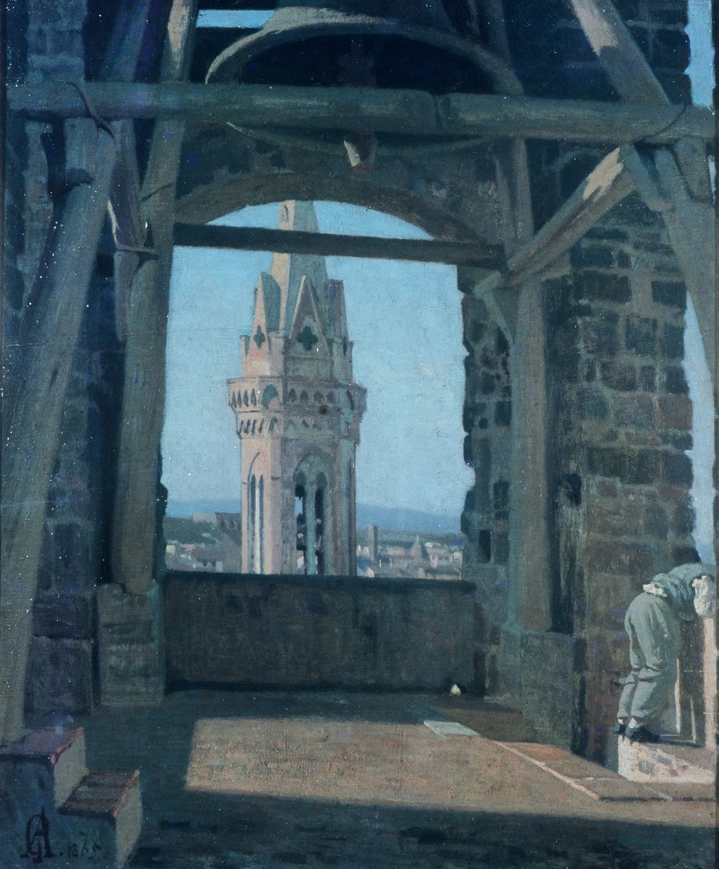 Turm des Palazzo del Podestà, von Giuseppe Abbati von Giuseppe Abbati