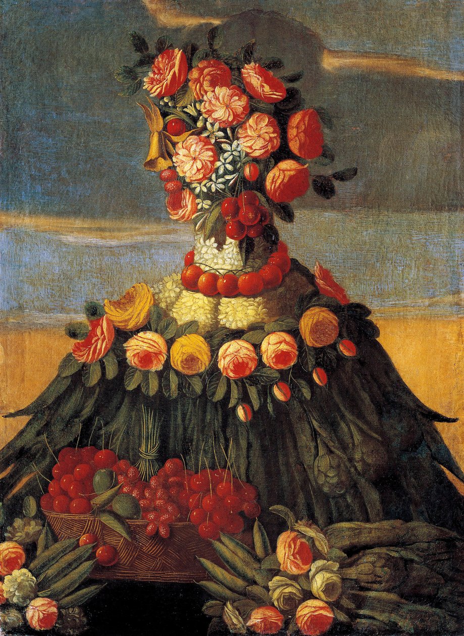 Frühling. Gemälde aus der Werkstatt von Giuseppe Arcimboldo (Arcimboldi) von Giuseppe Arcimboldo