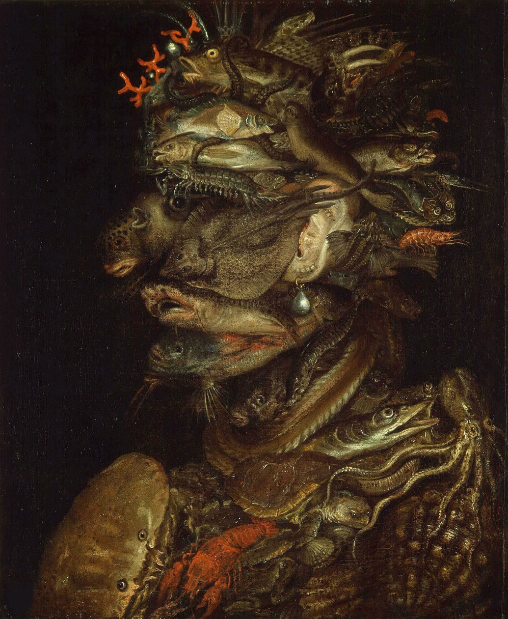 Allegorie des Wassers, ca. 1566 von Giuseppe Arcimboldo Circle of .