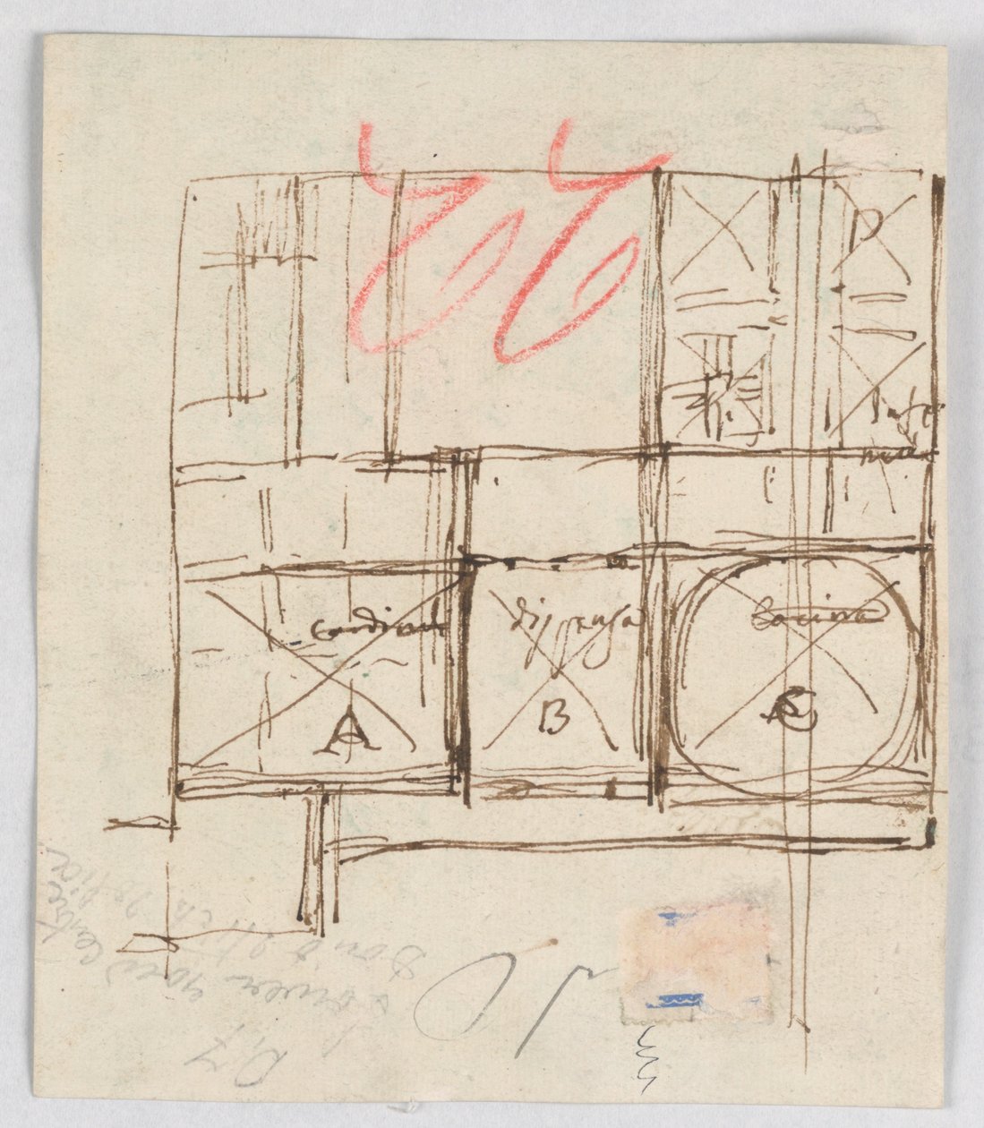 Plan für das Krankenhaus St. Trinità dei Pellegrini, Rom, Italien von Giuseppe Barberi