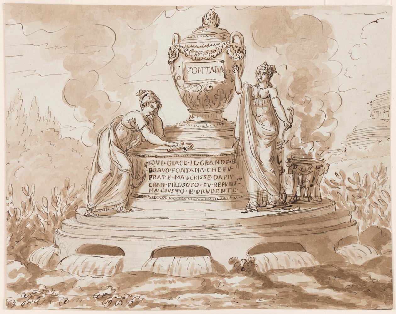 Grabdenkmal für Felice Fontana, Professor der Philosophie, Padua von Giuseppe Barberi