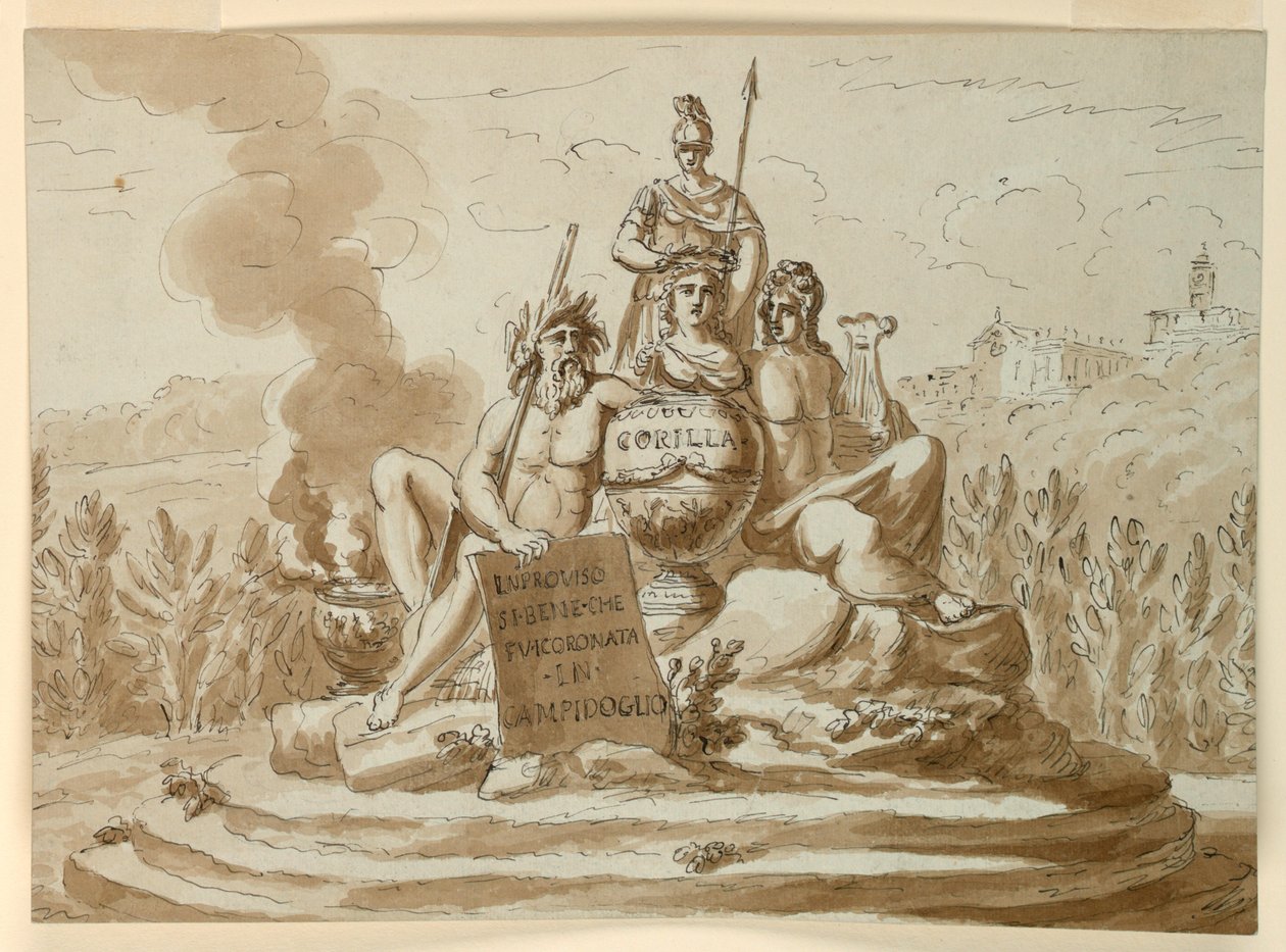 Grabdenkmal für die Dichterin Maria Maddalena Morelli von Giuseppe Barberi