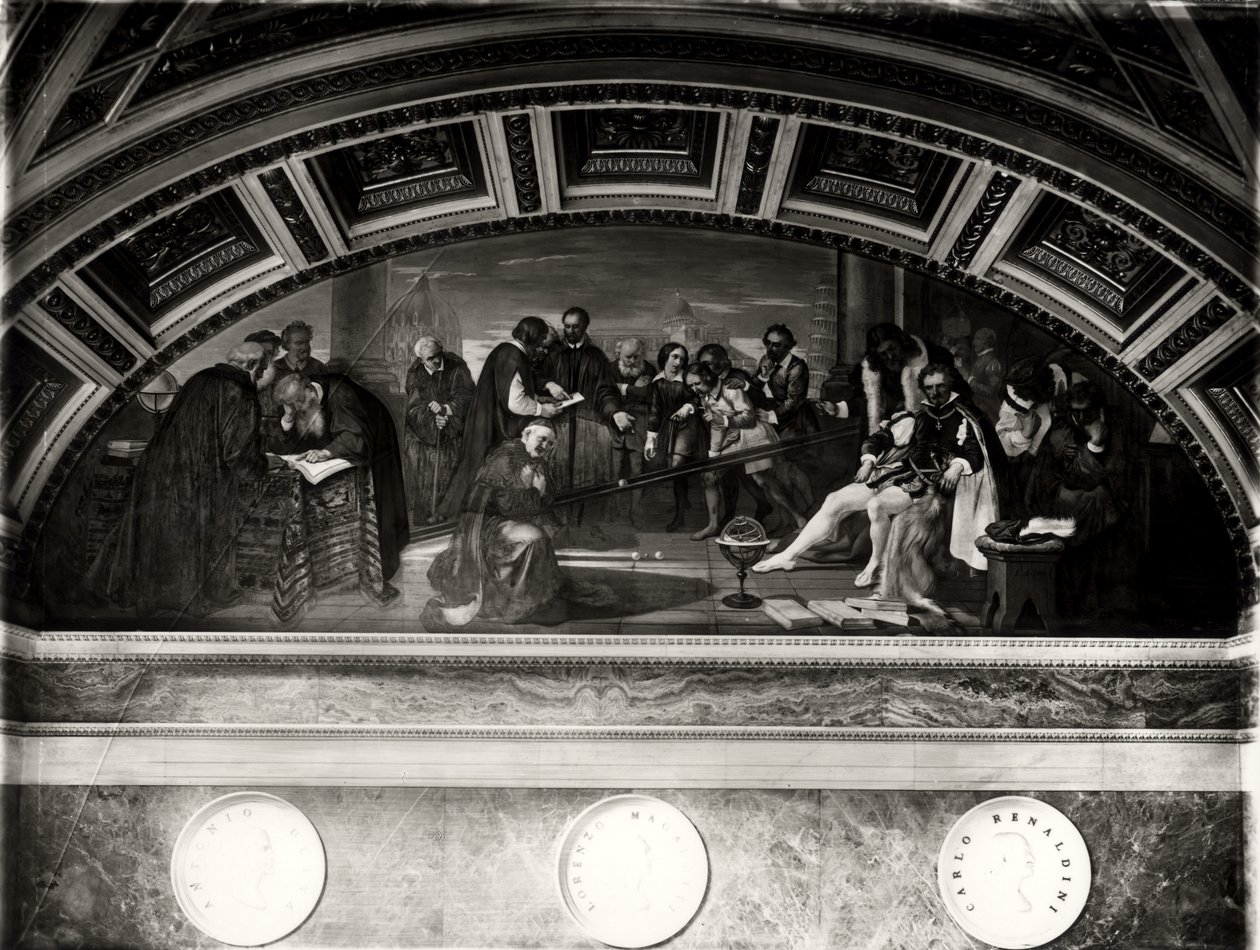 Der Prozess von Galileo (1564-1642) (Detail) von Giuseppe Bezzuoli
