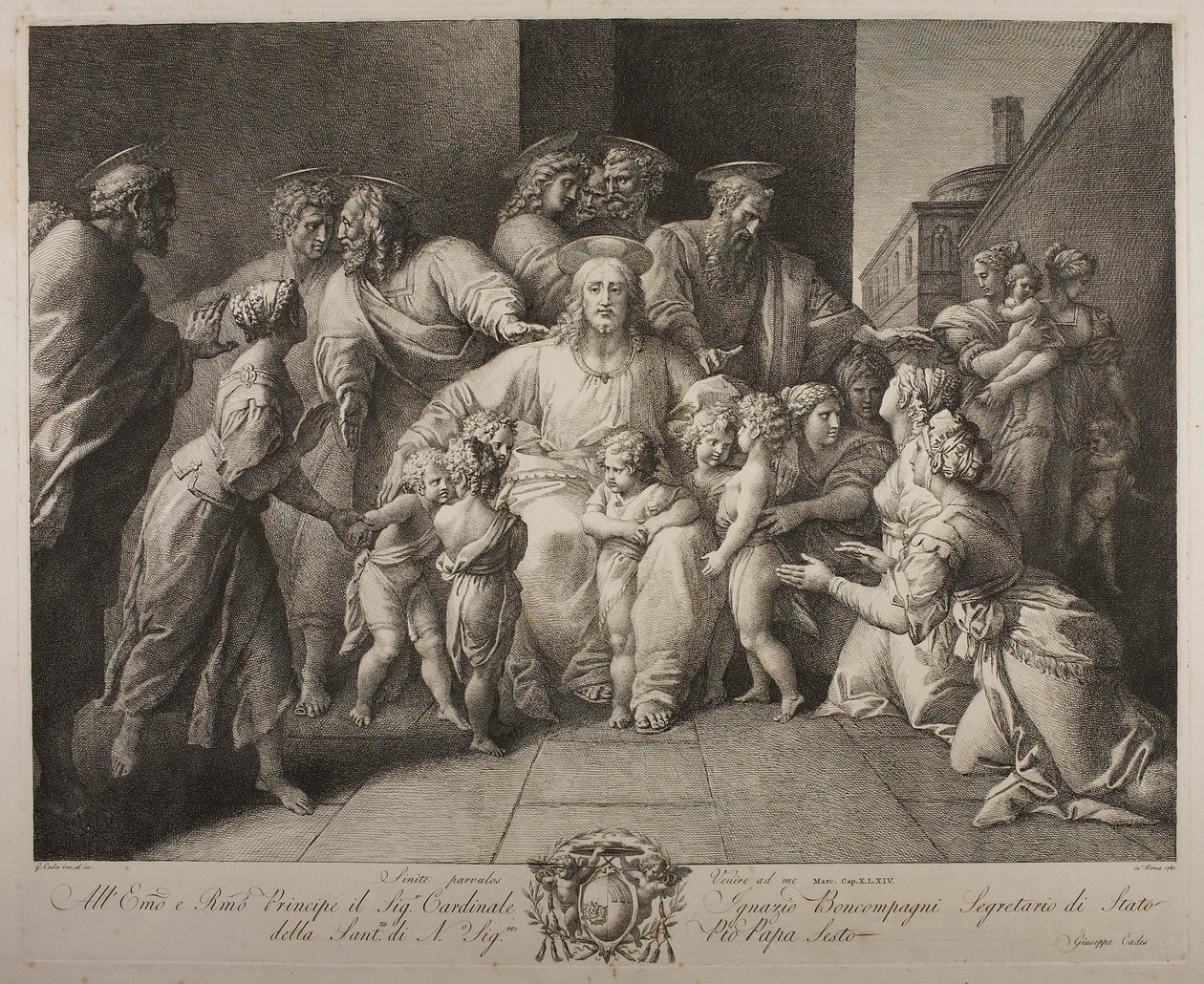 Christus segnet die Kinder von Giuseppe Cades