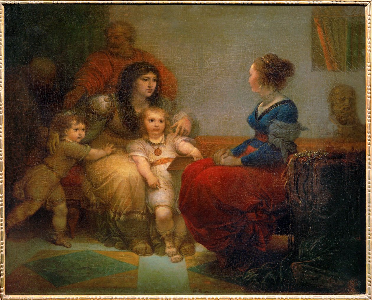 Cornelia, Mutter der Gracchen mit ihren Söhnen Tiberius und Gaius und ihrer Tochter Sempronia von Giuseppe Cades