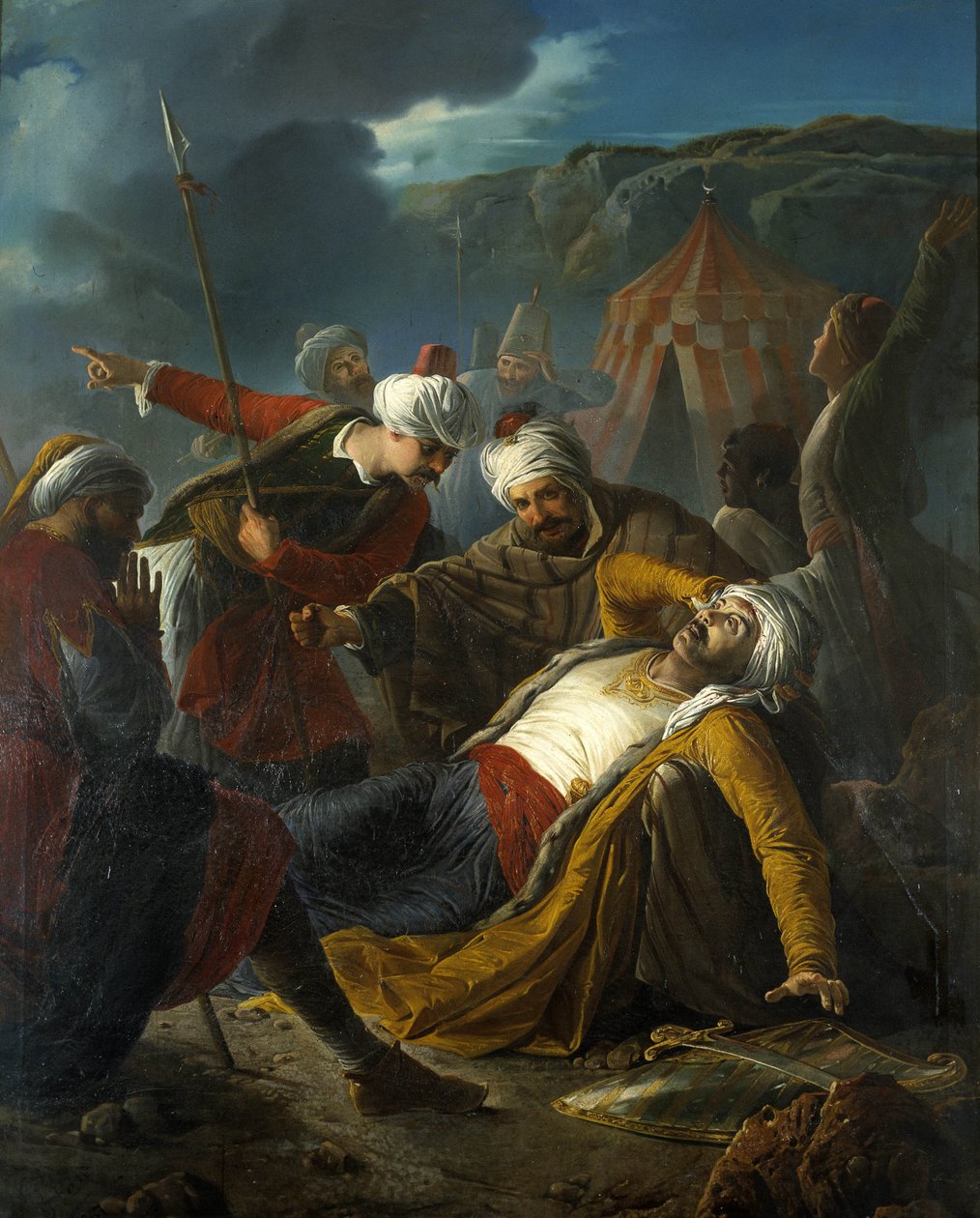Der Tod von Dragut (türkischer Pirat) während der Belagerung von Malta durch die Türken 1565 - von Giuseppe Cali von Giuseppe Cali