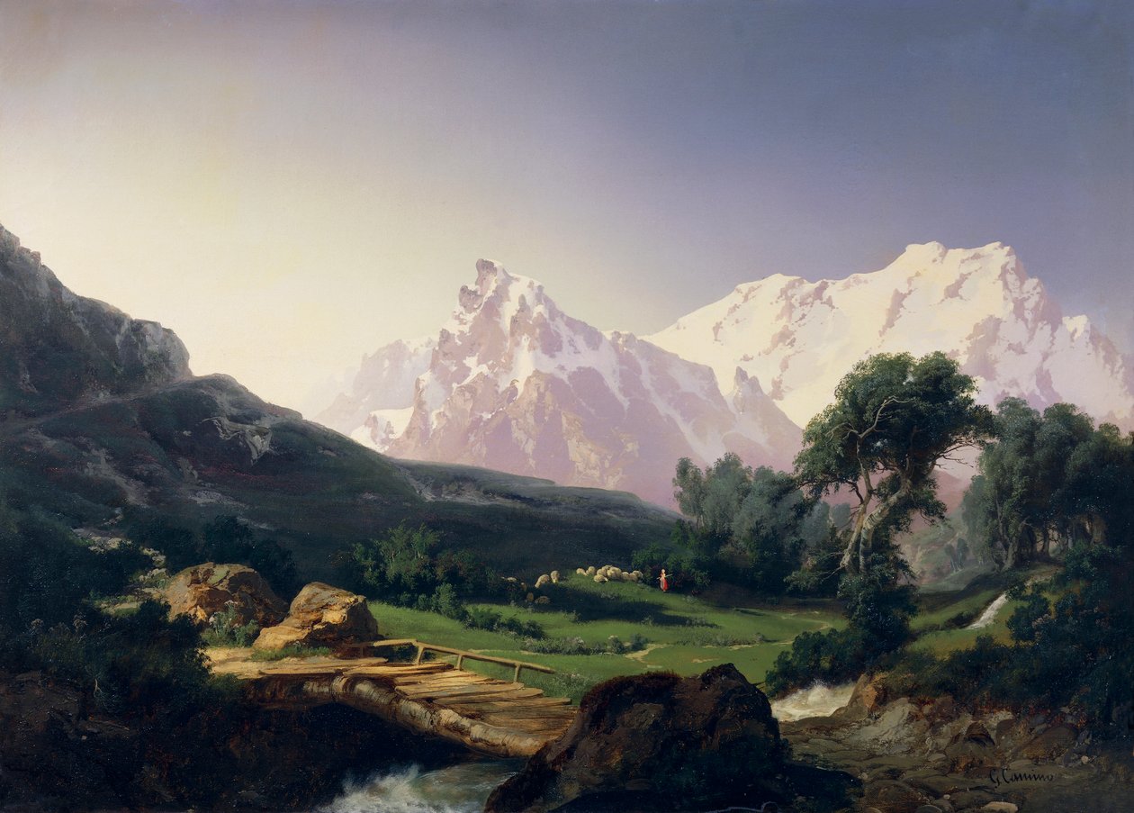 Alpengipfel, Gressoney-Tal von Giuseppe Camino
