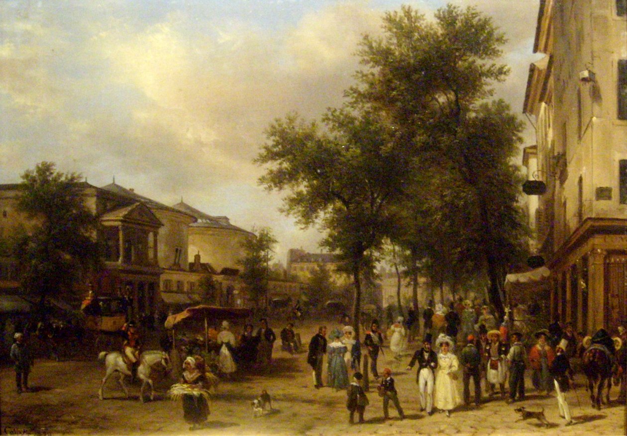 Ansicht des Boulevard Montmartre, in Paris von Giuseppe Canella