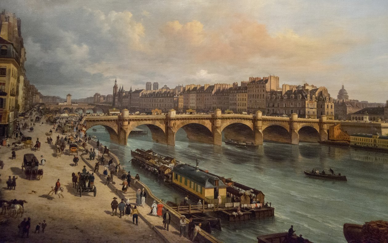 Le Pont-Neuf und die Stadt Paris von Giuseppe Canella the Elder
