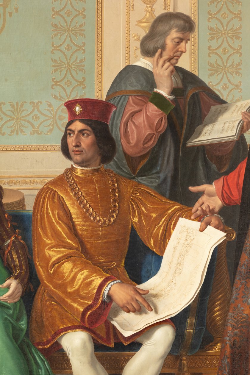 Der Hof von Ludovico il Moro (Detail) von Giuseppe Diotti