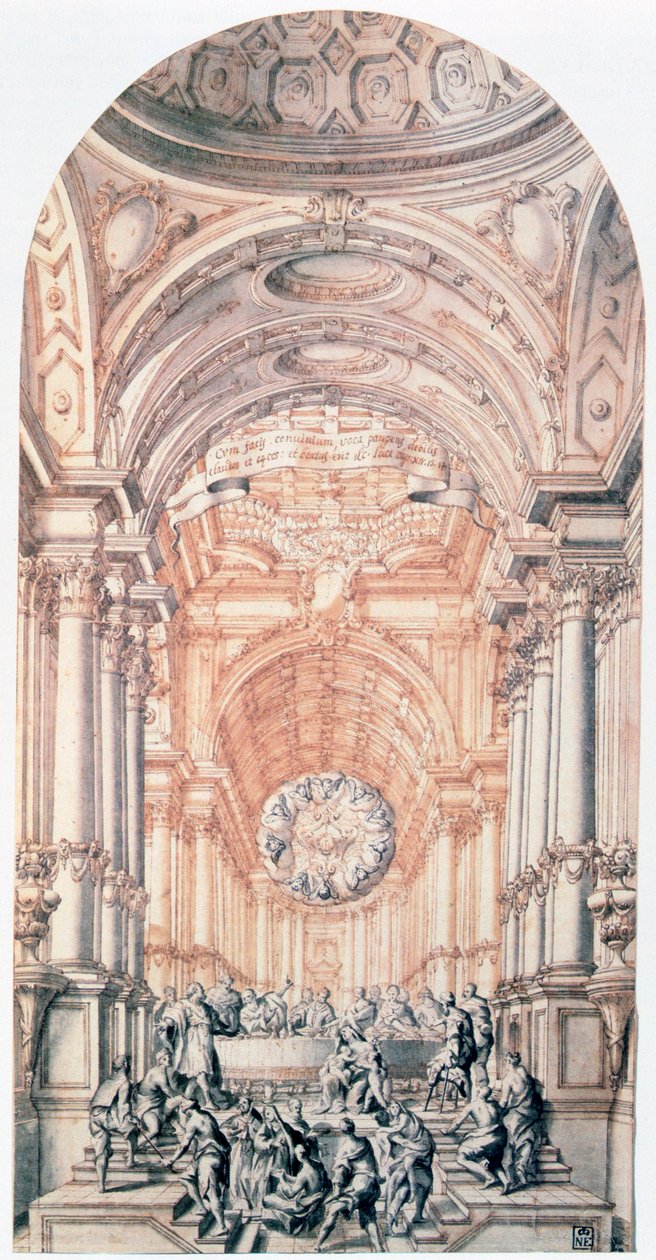 Projektentwurf für die Evangelienstadt, ca. 1716-1756 von Giuseppe Galli Bibiena