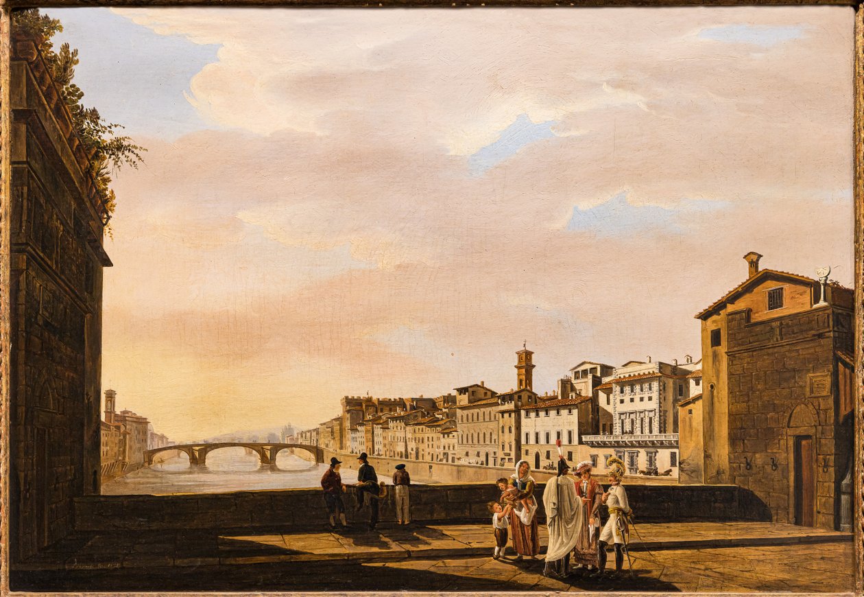Blick von der Ponte Vecchio von Giuseppe Gherardi