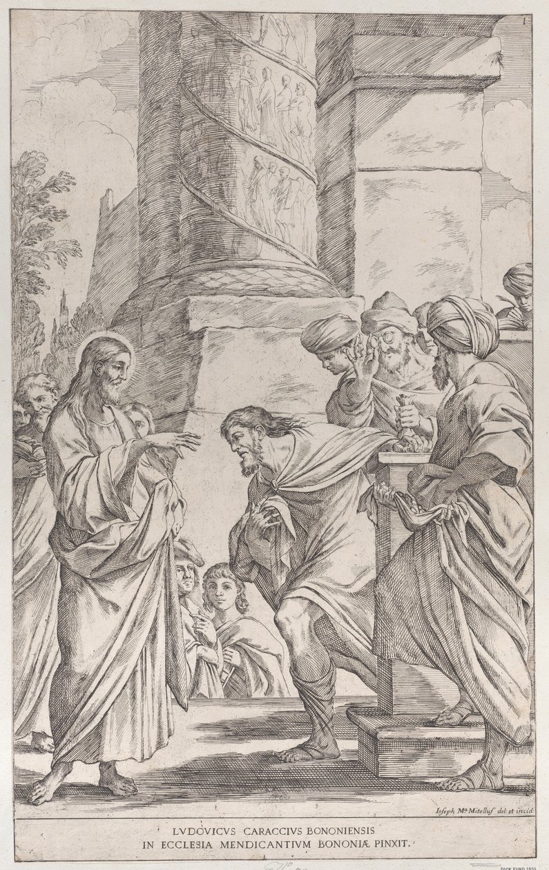 Tafel 1: Die Berufung des Heiligen Matthäus, 1678 von Giuseppe Maria Mitelli