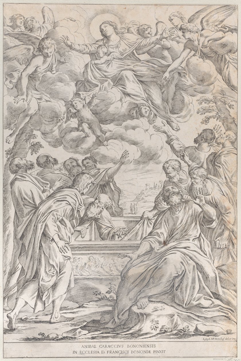 Tafel 3: die Himmelfahrt der Jungfrau, 1678 von Giuseppe Maria Mitelli