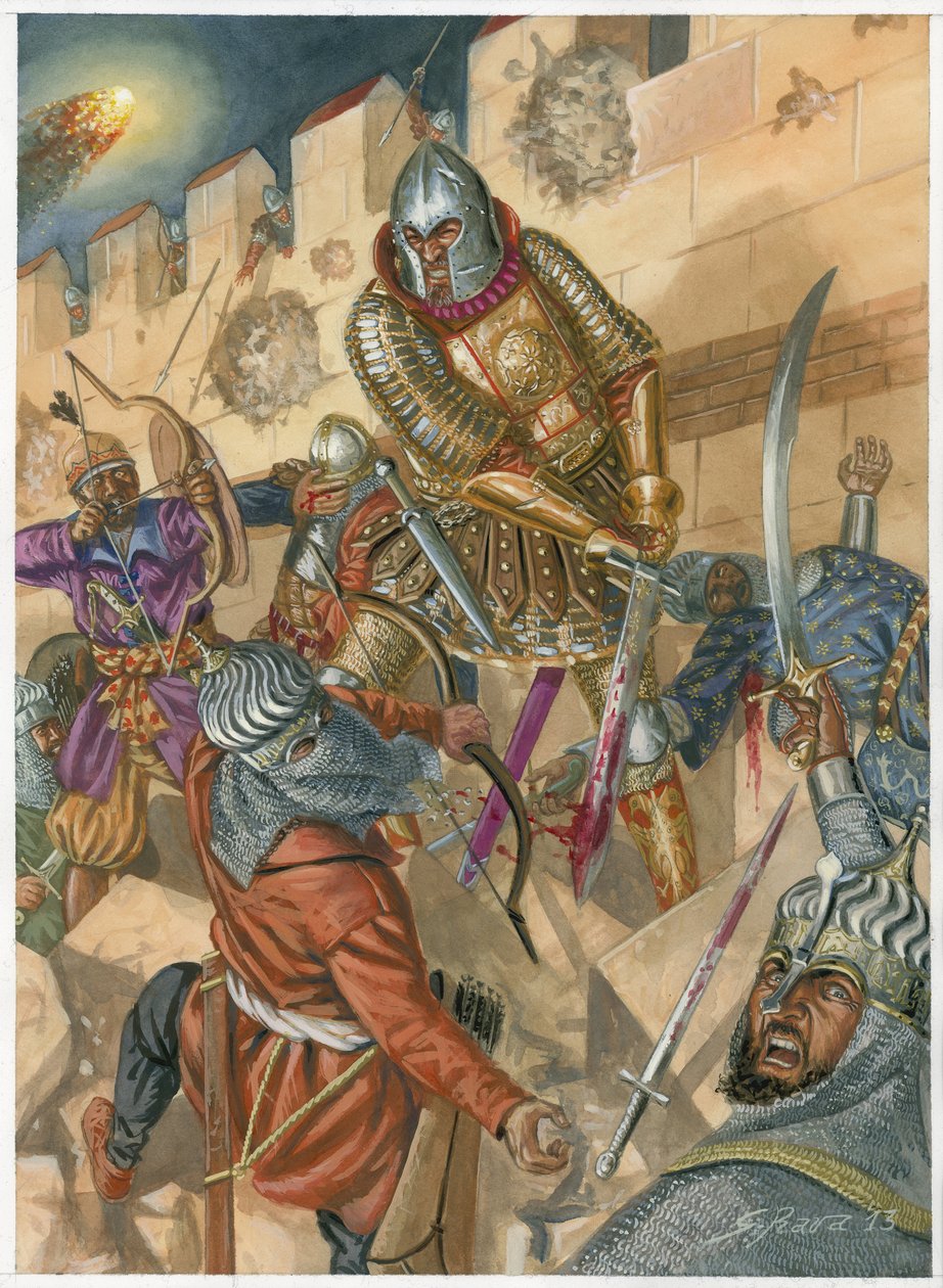 Tod von Konstantin XI. Palaiologos und der Fall von Konstantinopel von Giuseppe Rava