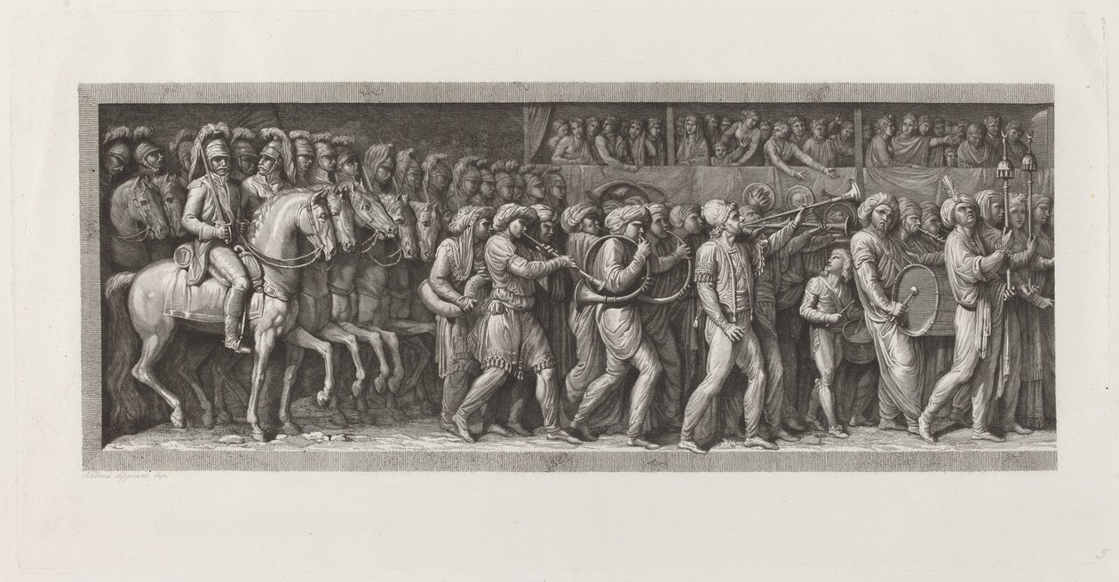 Der Einzug der Franzosen in Mailand, 15. Mai 1796 von Giuseppe Rosaspina, after Andrea Appiani