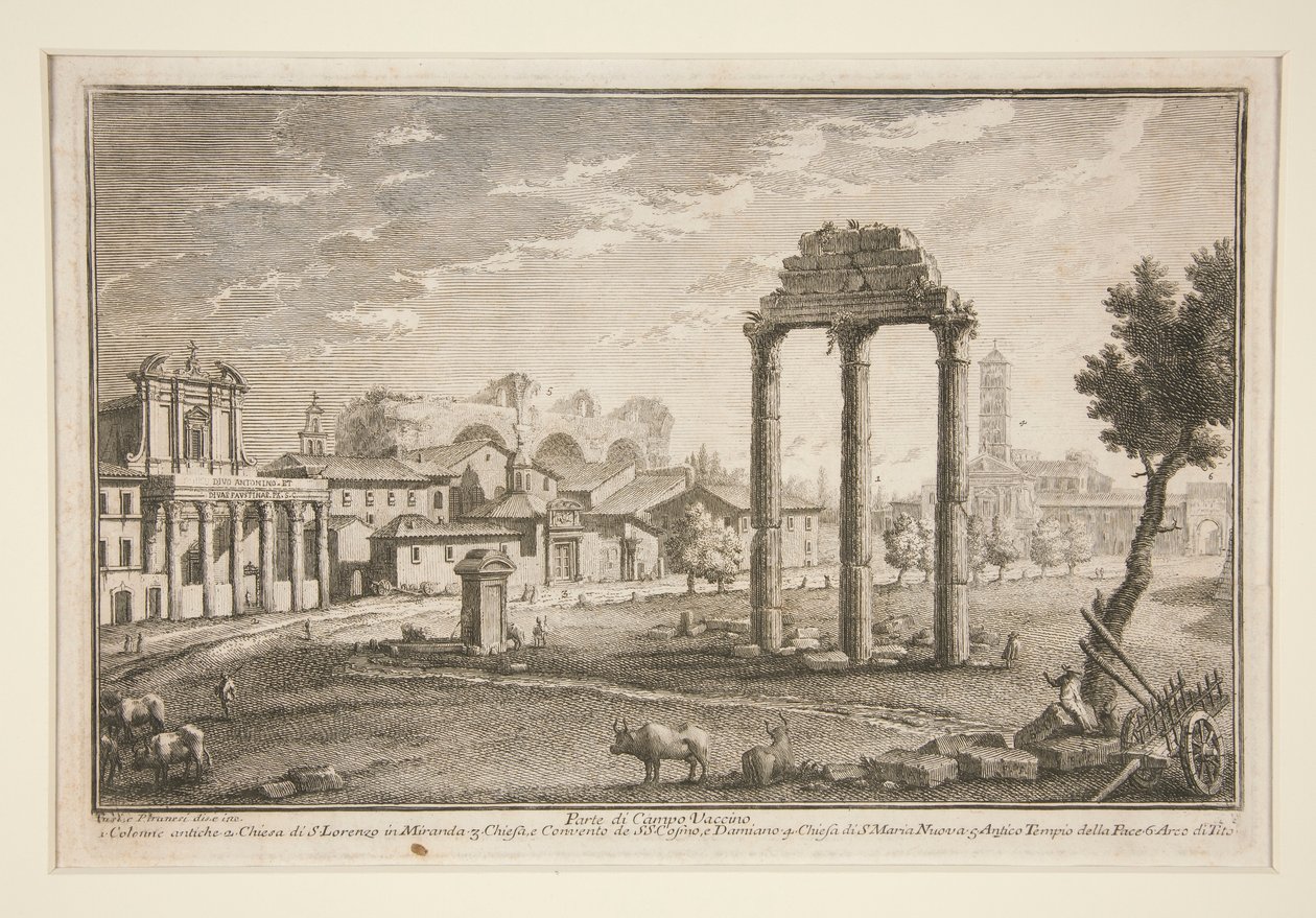 Teil des Campo Vaccino von Giuseppe Vasi