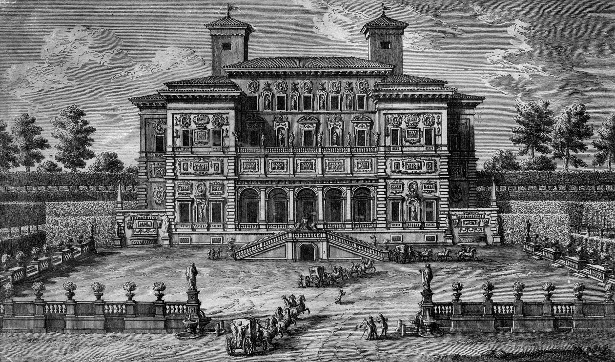 Das Casino und die Villa Borghese, bei Rom, 18. Jahrhundert von Giuseppe Vasi