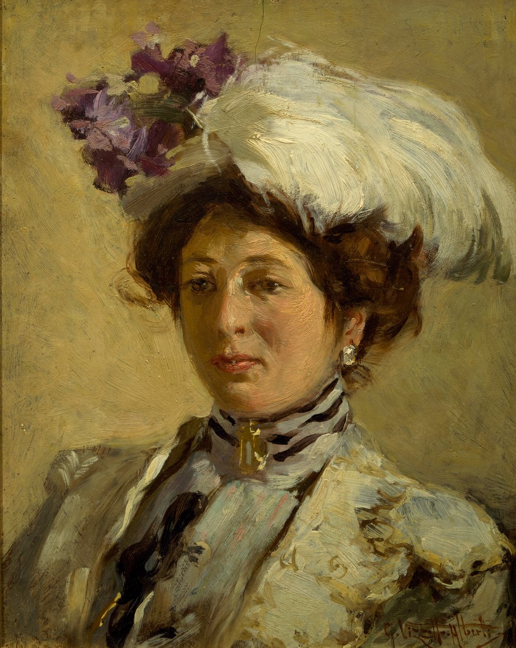 Porträt der Gräfin Ida Antonio Zeno, von Giuseppe Alberti Vizzotto von Giuseppe Vizzotto Alberti