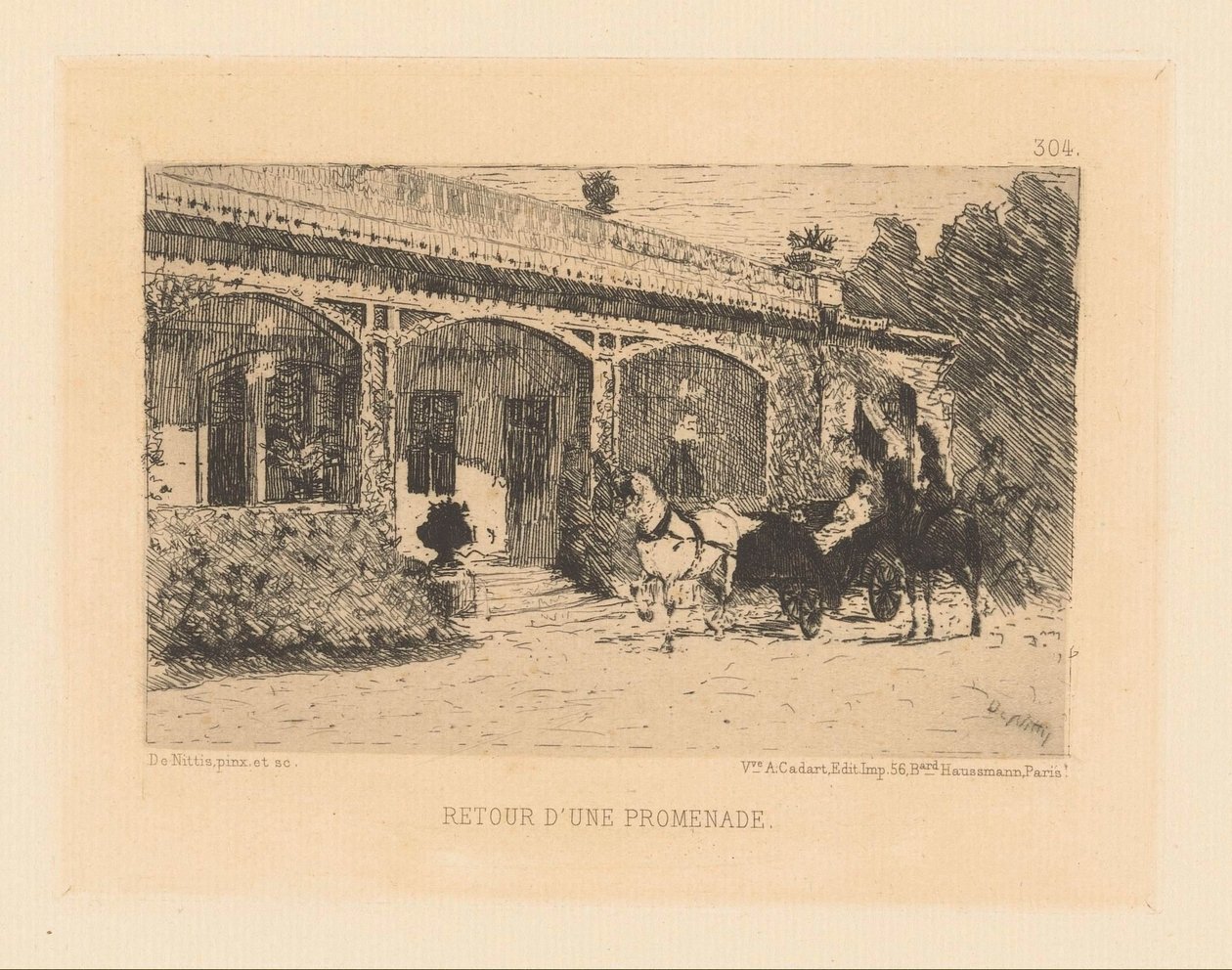 Heimkehr vom Spaziergang (Neue Abbildungen) von Giuseppe de Nittis