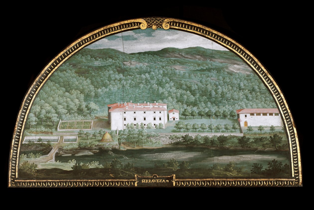 Ansicht der Villa di Seravezza bei Massa Carrara, Italien von Giusto Utens
