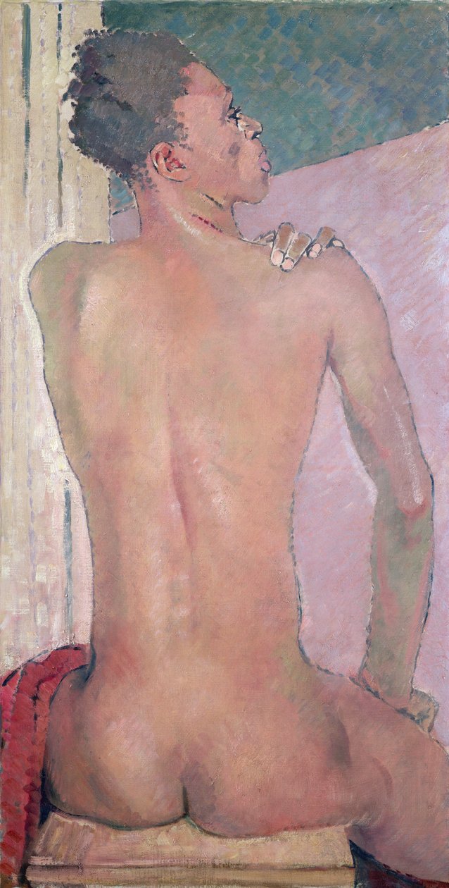 Rückansicht eines schwarzen Sitzenden, 1937 von Glyn Warren Philpot