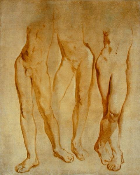Drei Studien eines männlichen Aktes von Glyn Warren Philpot