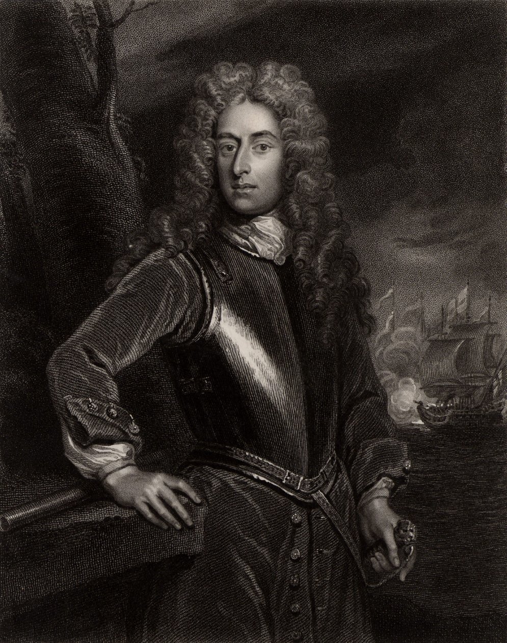 Porträt von George Byng von Godfrey (after) Kneller