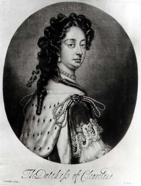 Porträt von Barbara Villiers, Herzogin von Cleveland (1641-1709) graviert von J. Smith von Godfrey after Kneller