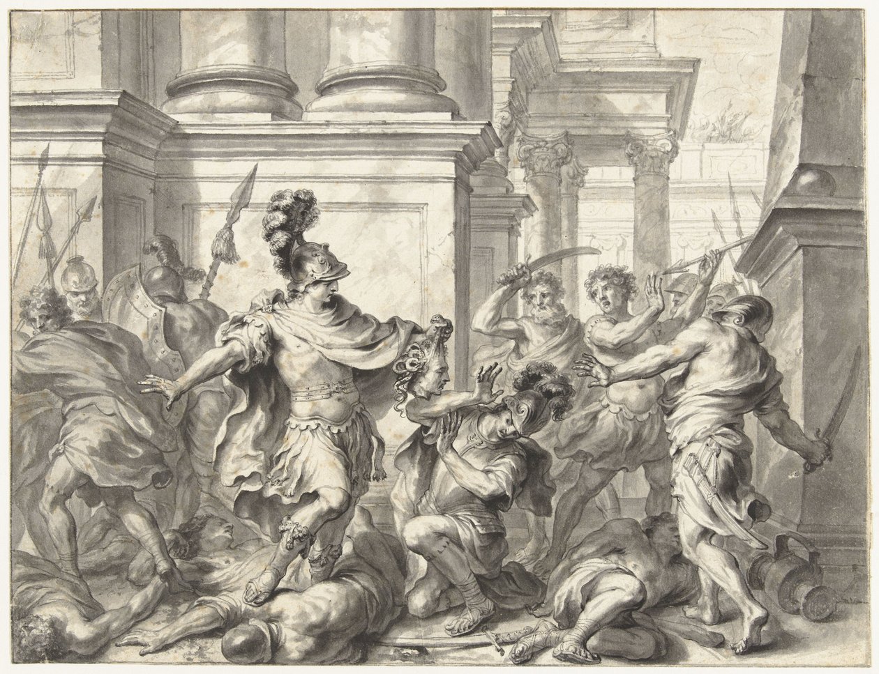 Perseus zeigt den Kopf der Medusa von Godfried Maes