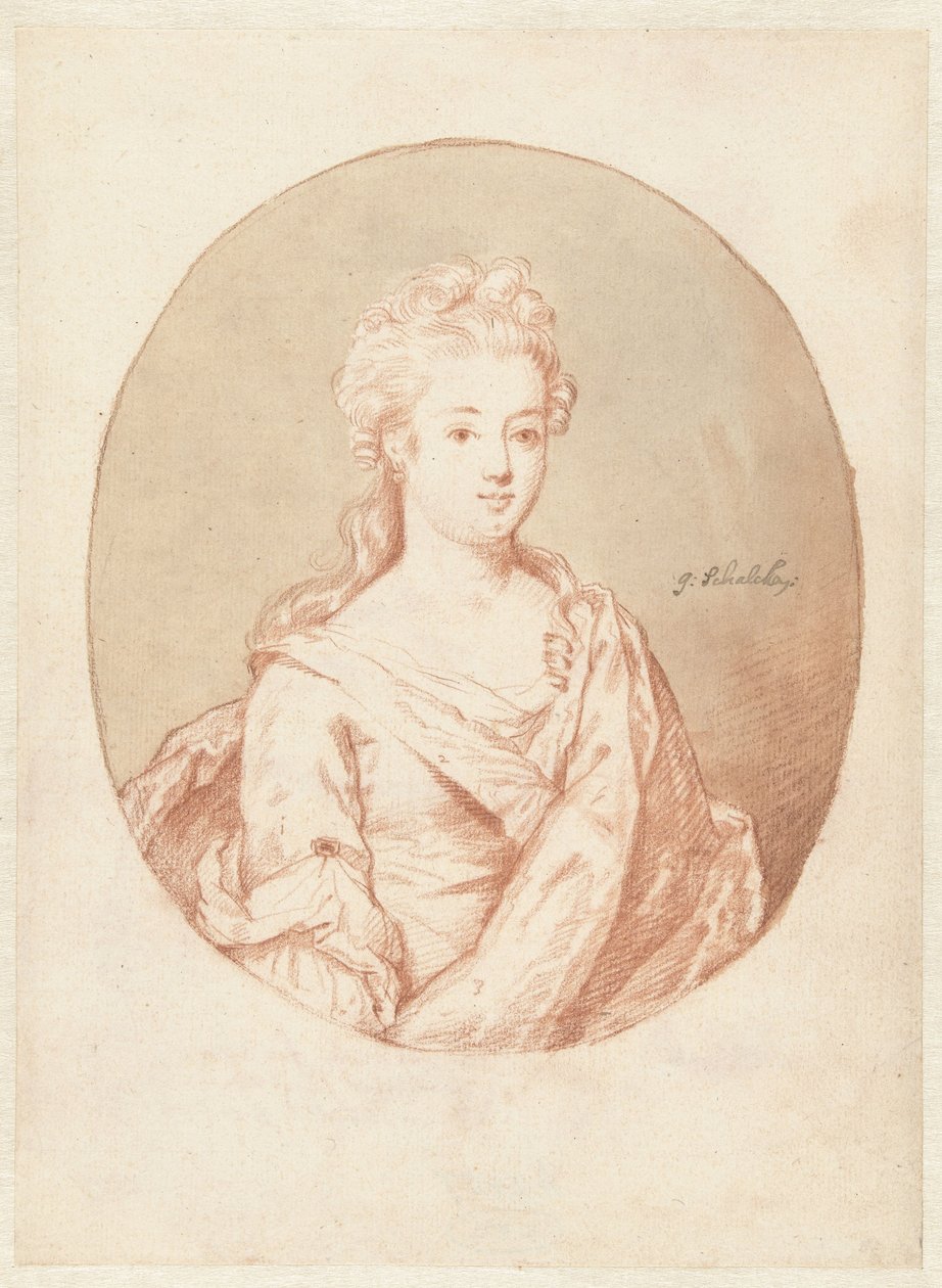 Büste einer jungen Frau von Godfried Schalcken