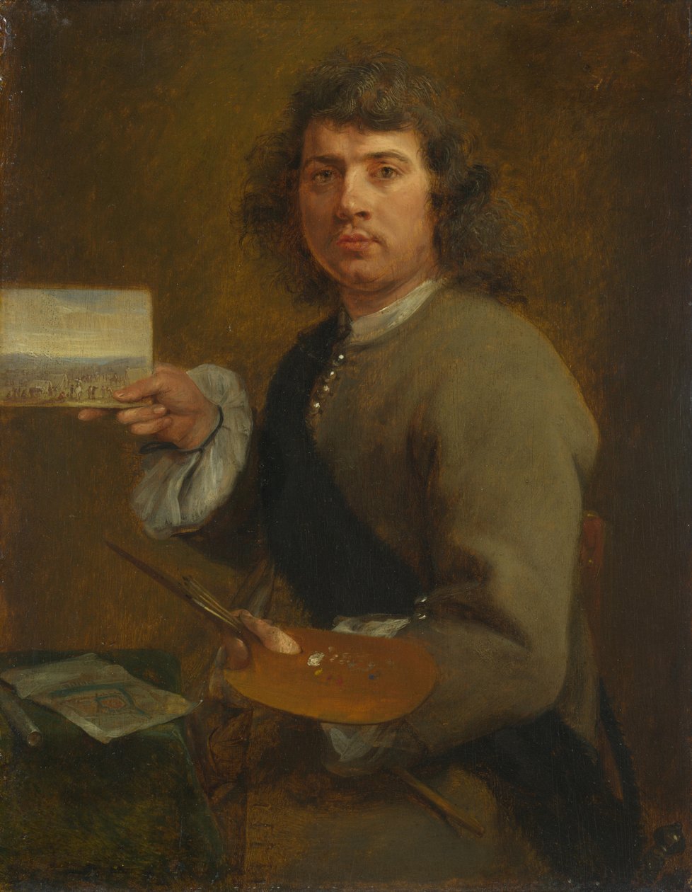 Sicht (Porträt von Robert van den Hoecke (1622-1688), vor 1661) von Gonzales Coques