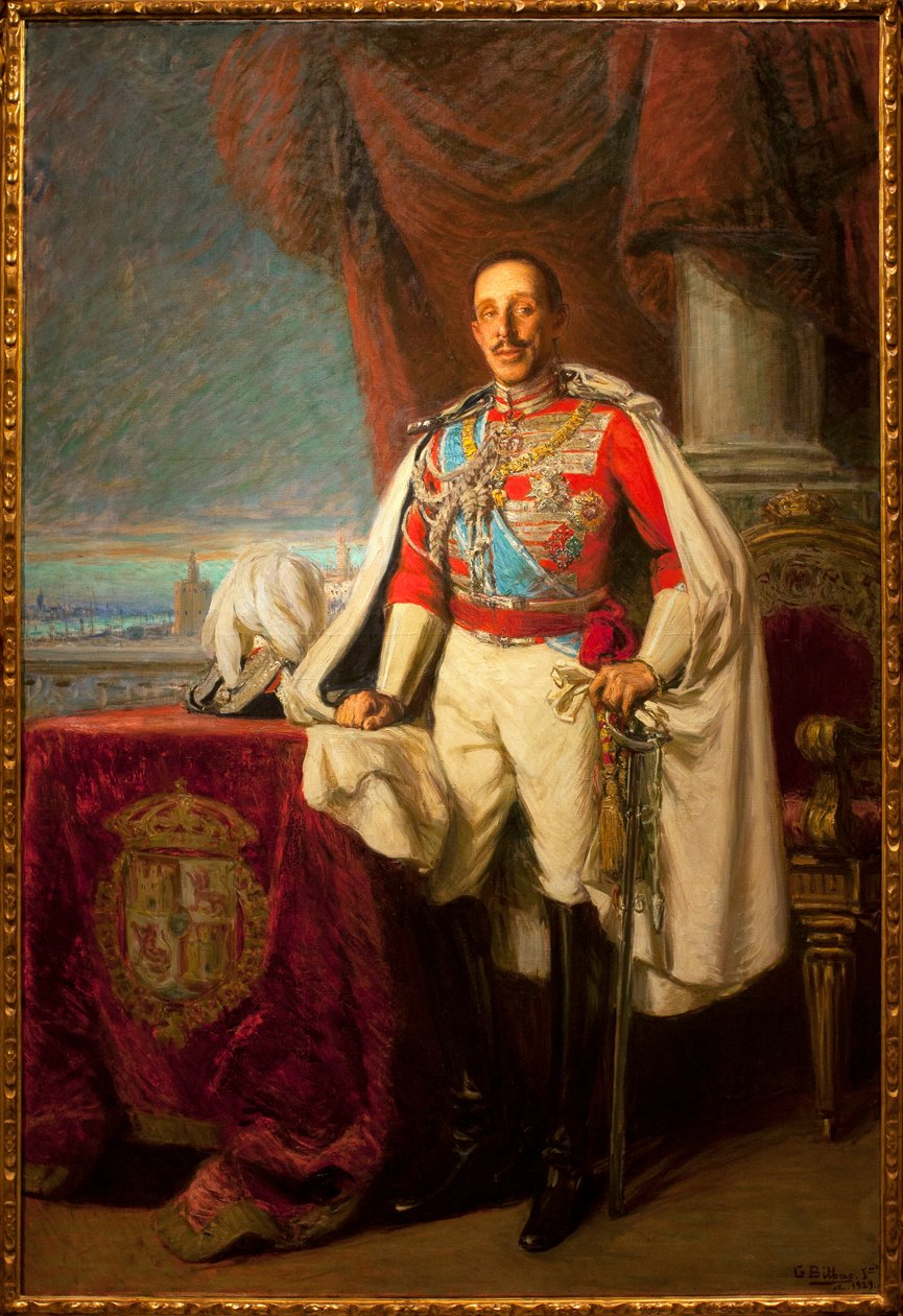 Alfonso XIII. von Spanien - Porträt von Alfonso XIII. - Gemälde von Gonzalo Bilbao Martinez (1860-1938), Öl auf Leinwand von Gonzalo Bilbao Martinez