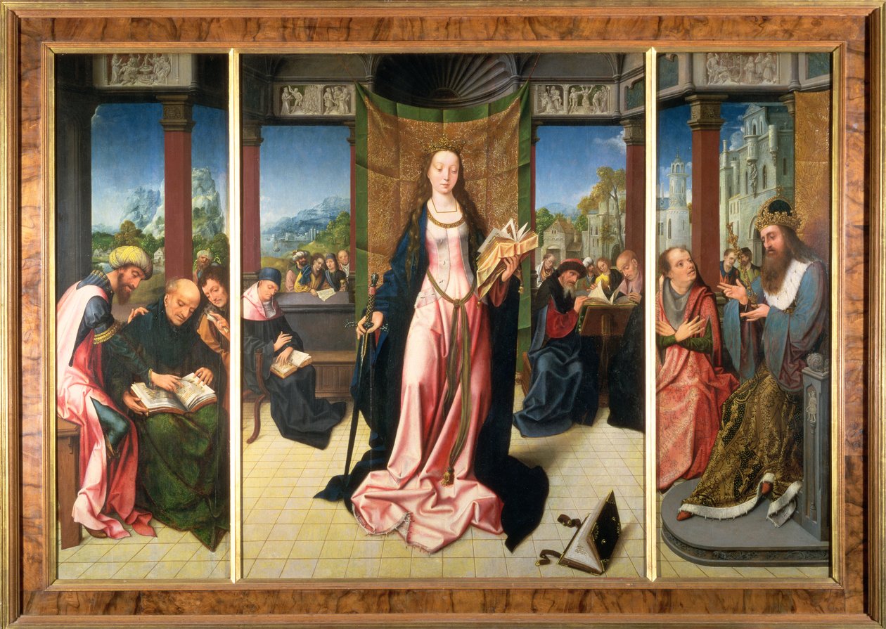 Die heilige Katharina und die Philosophen von Goossen van der Weyden