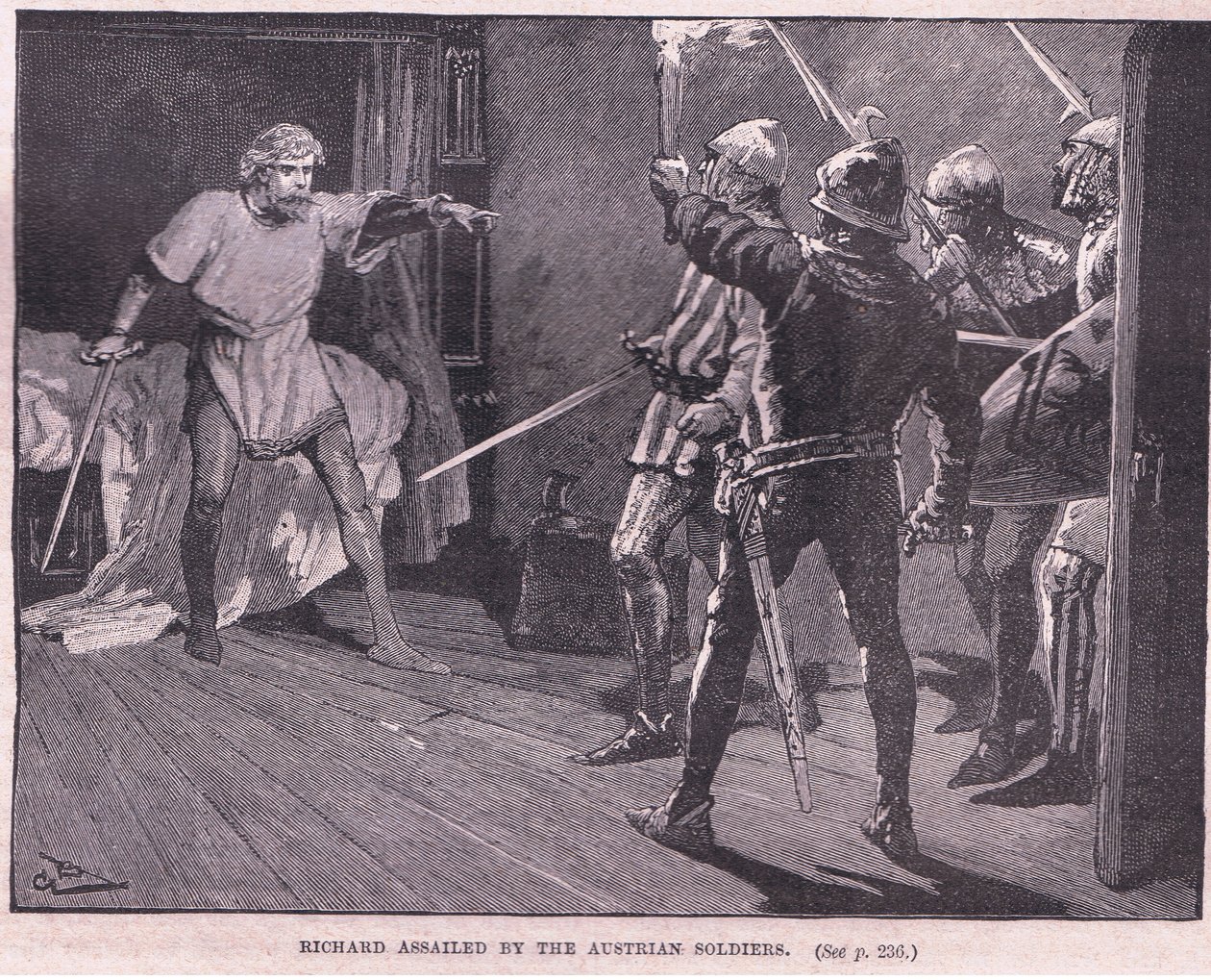 Richard von den österreichischen Soldaten angegriffen, 1192 n. Chr. von Gordon Frederick Browne