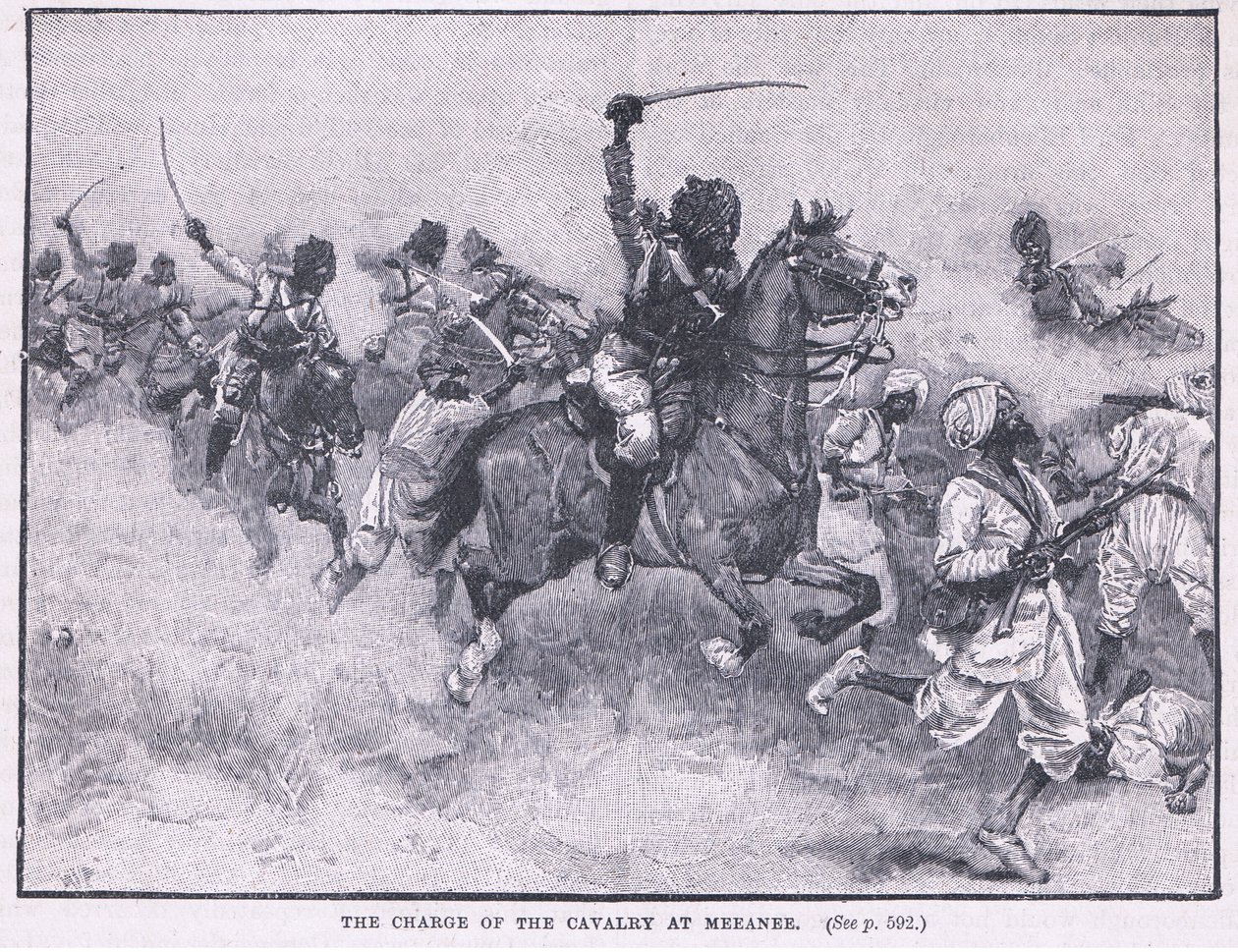 Der Angriff der Kavallerie Meeanee AD 1843 von Gordon Frederick Browne