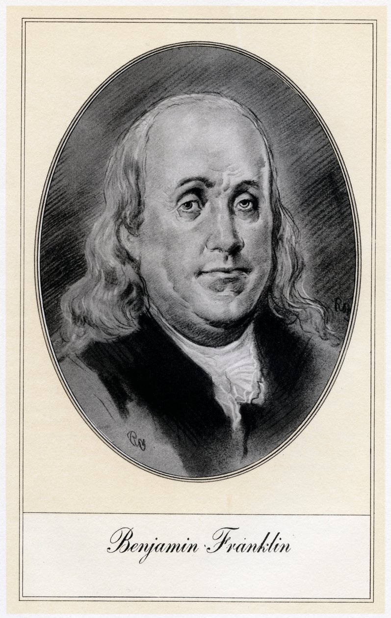 Benjamin Franklin, politische Figur und Staatsmann der Vereinigten Staaten von Gordon Ross