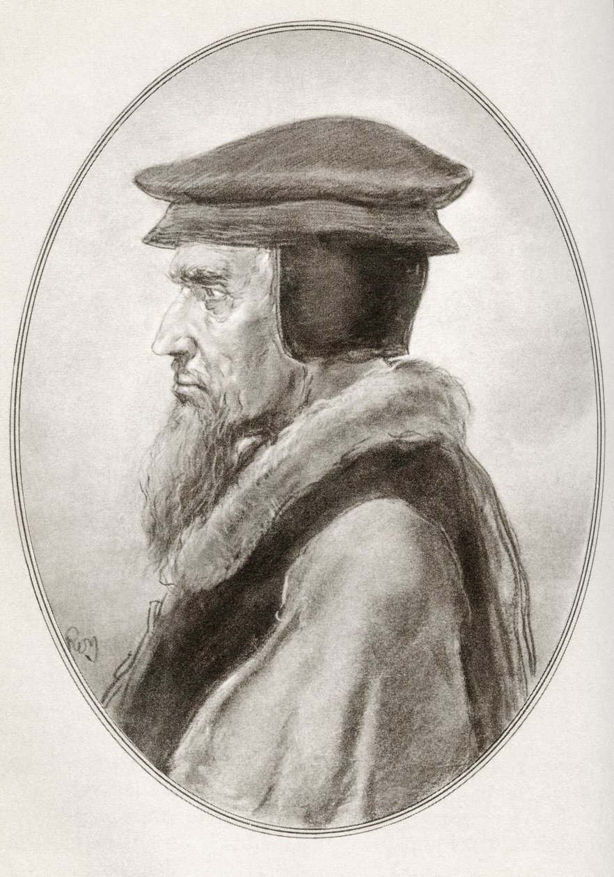 Johannes Calvin, geboren Jehan Cauvin, aus Living Biographies of Religious Leaders von Gordon Ross